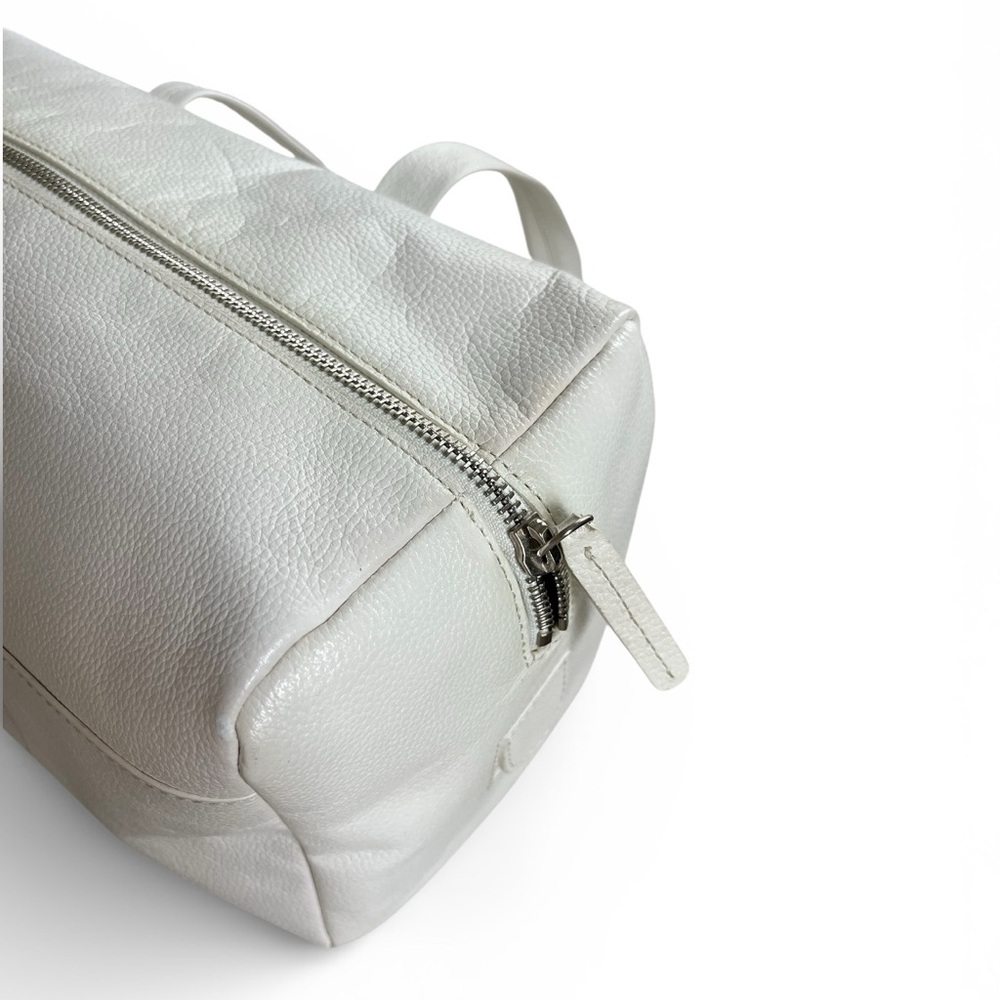 White genuine leather satchel handbag - Picture 8 of 16